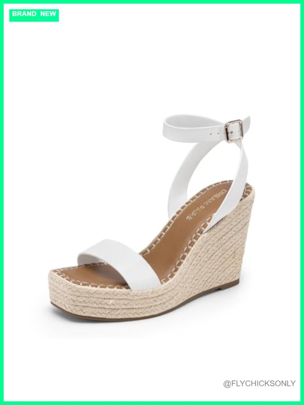 DREAM PAIRS Women's Open Toe Platform Wedge Sandals Ankle Strap Buckle
